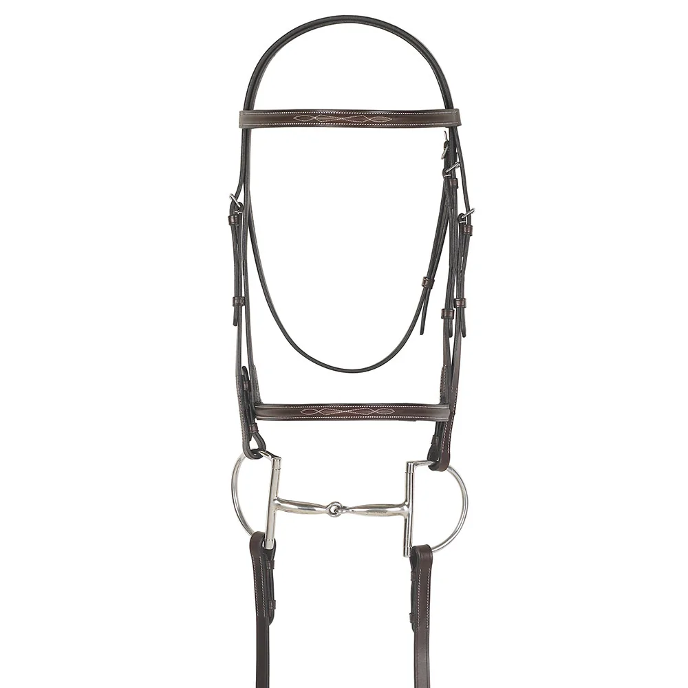 Camelot Gold Fancy Raised Bridle with Laced Reins