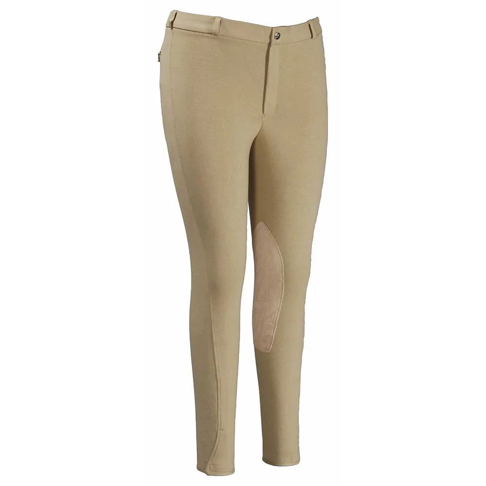 Tuff Rider Front Zip Knee Patch Breeches - Mens