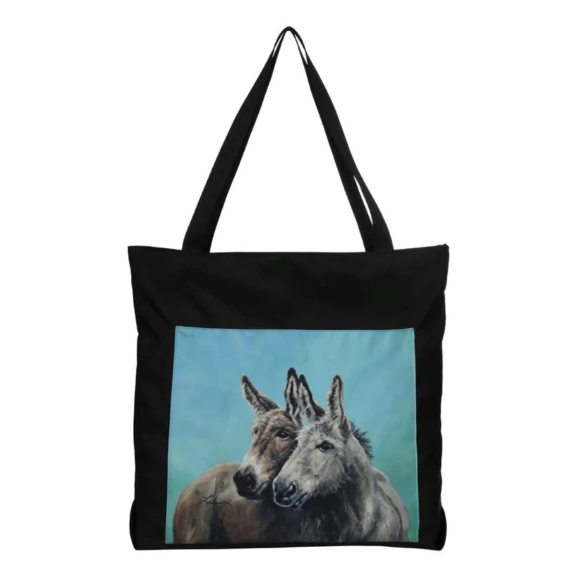 AWST Int'l Lila Donkey Friends Tote Black