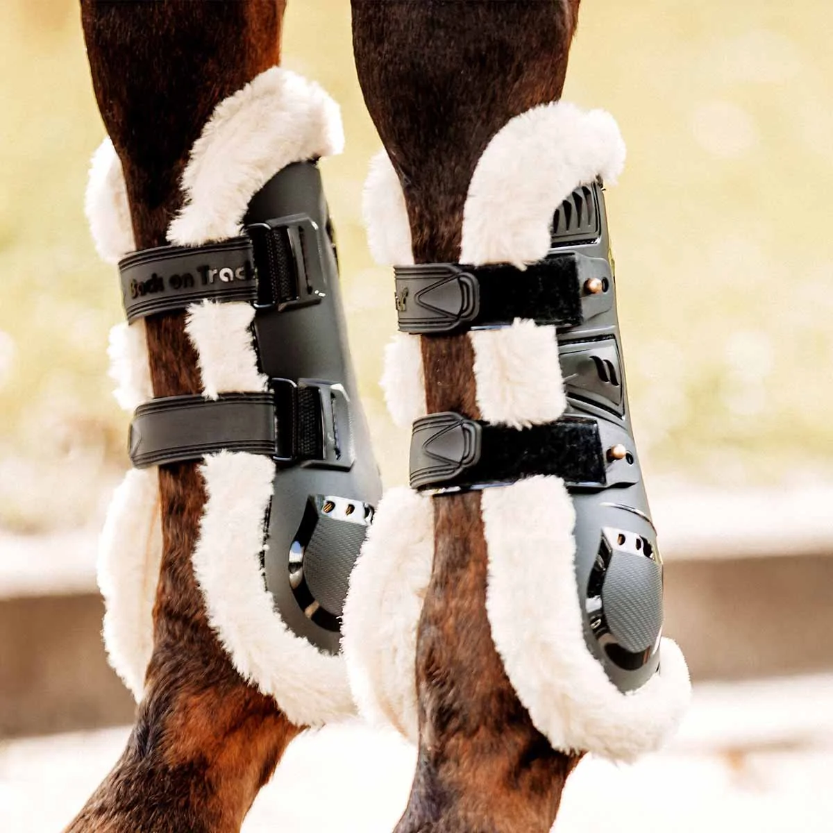 Back on Track Airflow Tendon Boots with Faux Fur