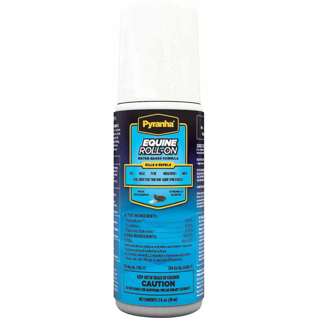 Pyranha Equine Roll On Sweat Resistant Insect Repellent 3OZ