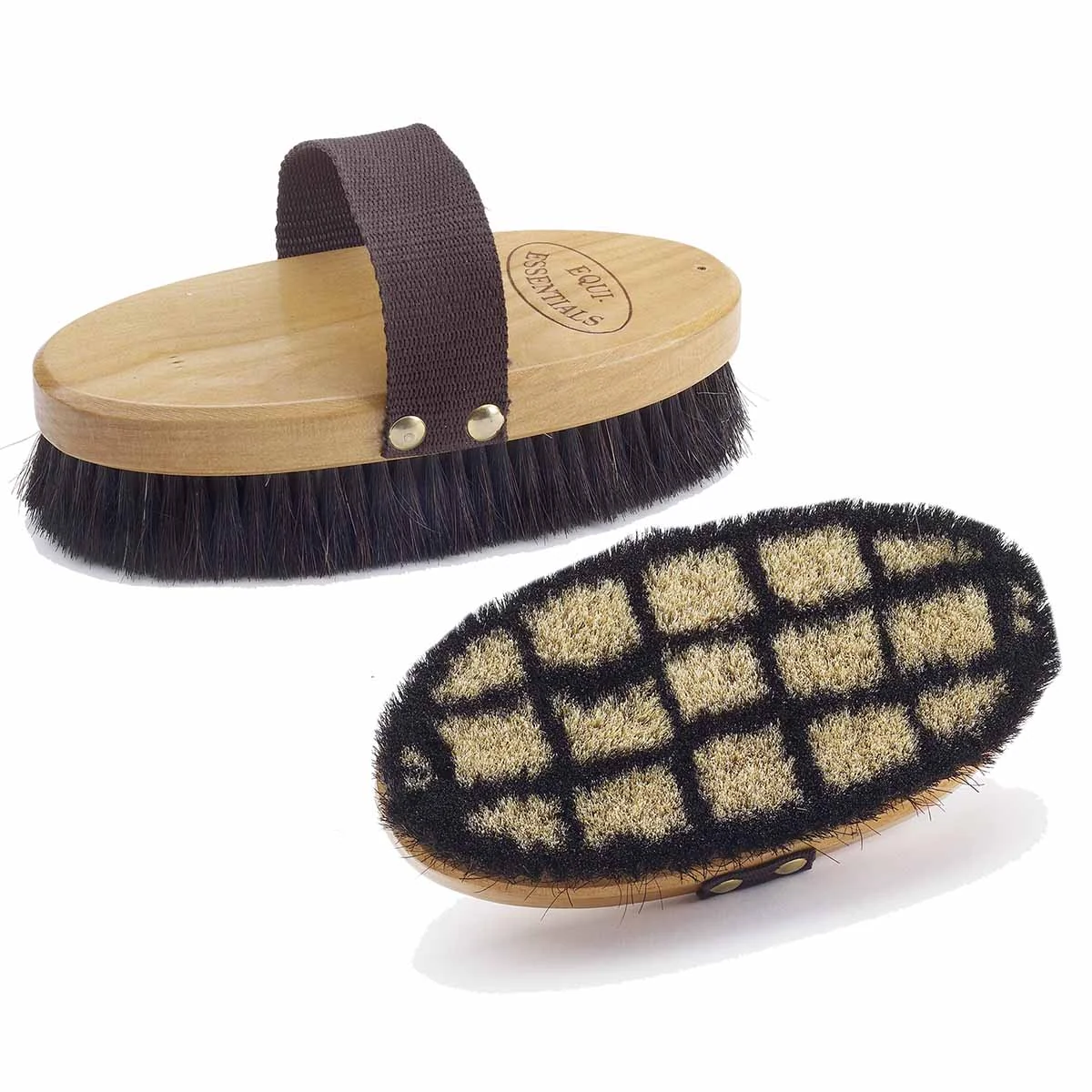 Equi-Essentials Body Brush with Medium Stiff Pig Hair Bristles