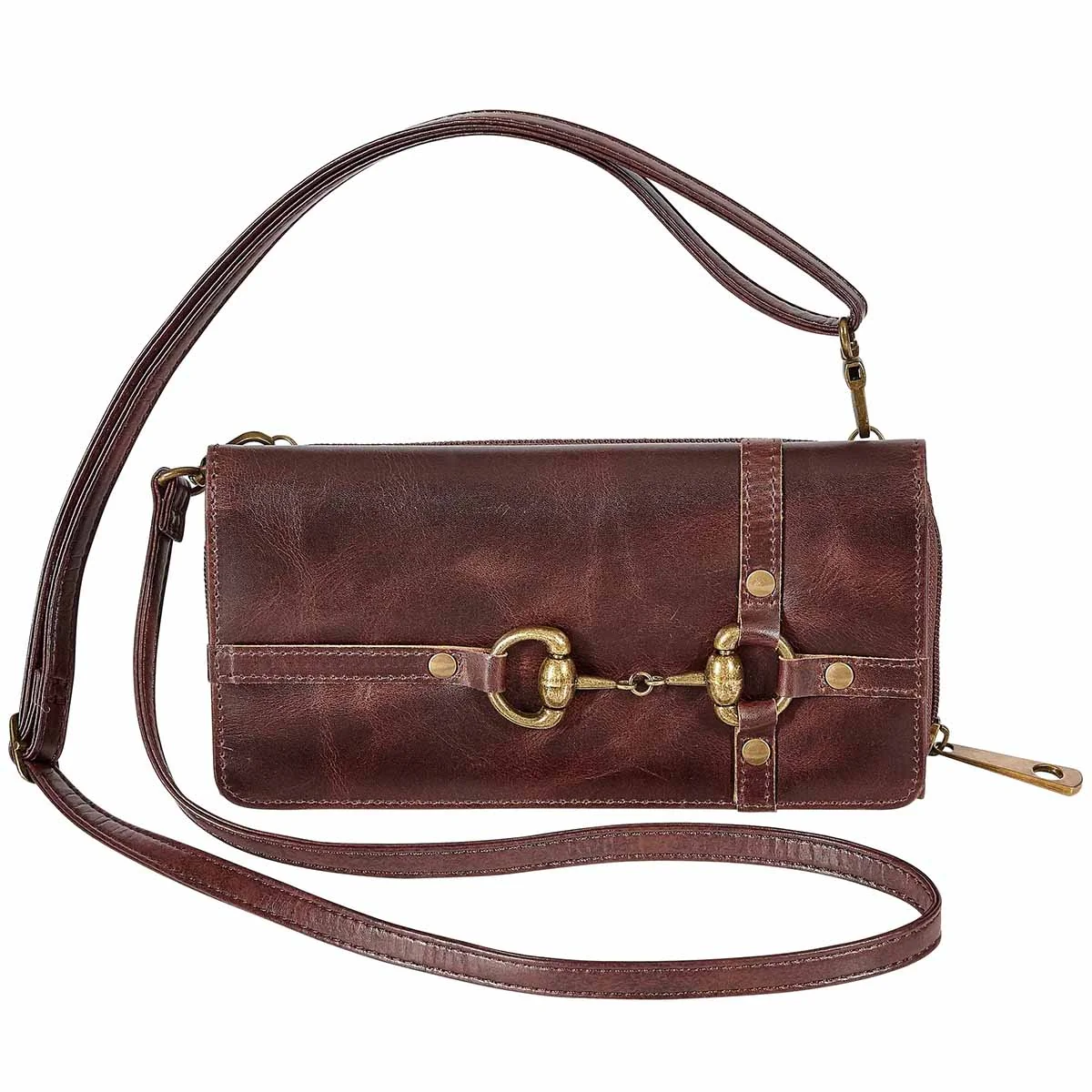 AWST Snaffle Bit Leather Cross Body Wallet