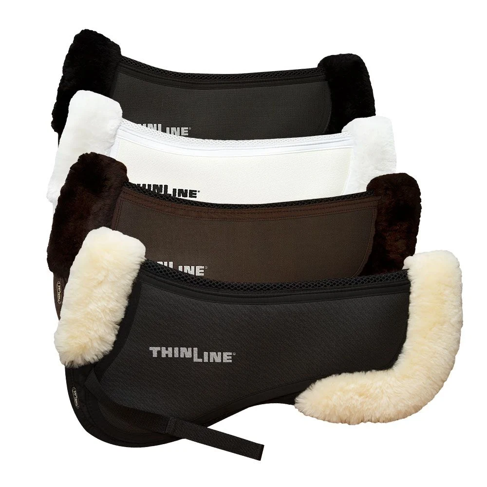 ThinLine TriFecta Cotton Half Pad with Sheepskin Rolls - New Style