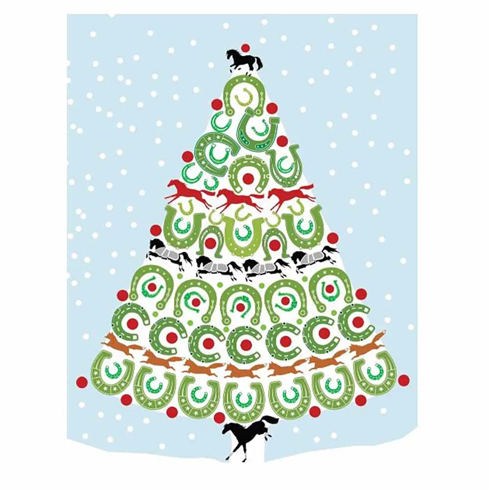 Christmas Card: Horseshoe Tree