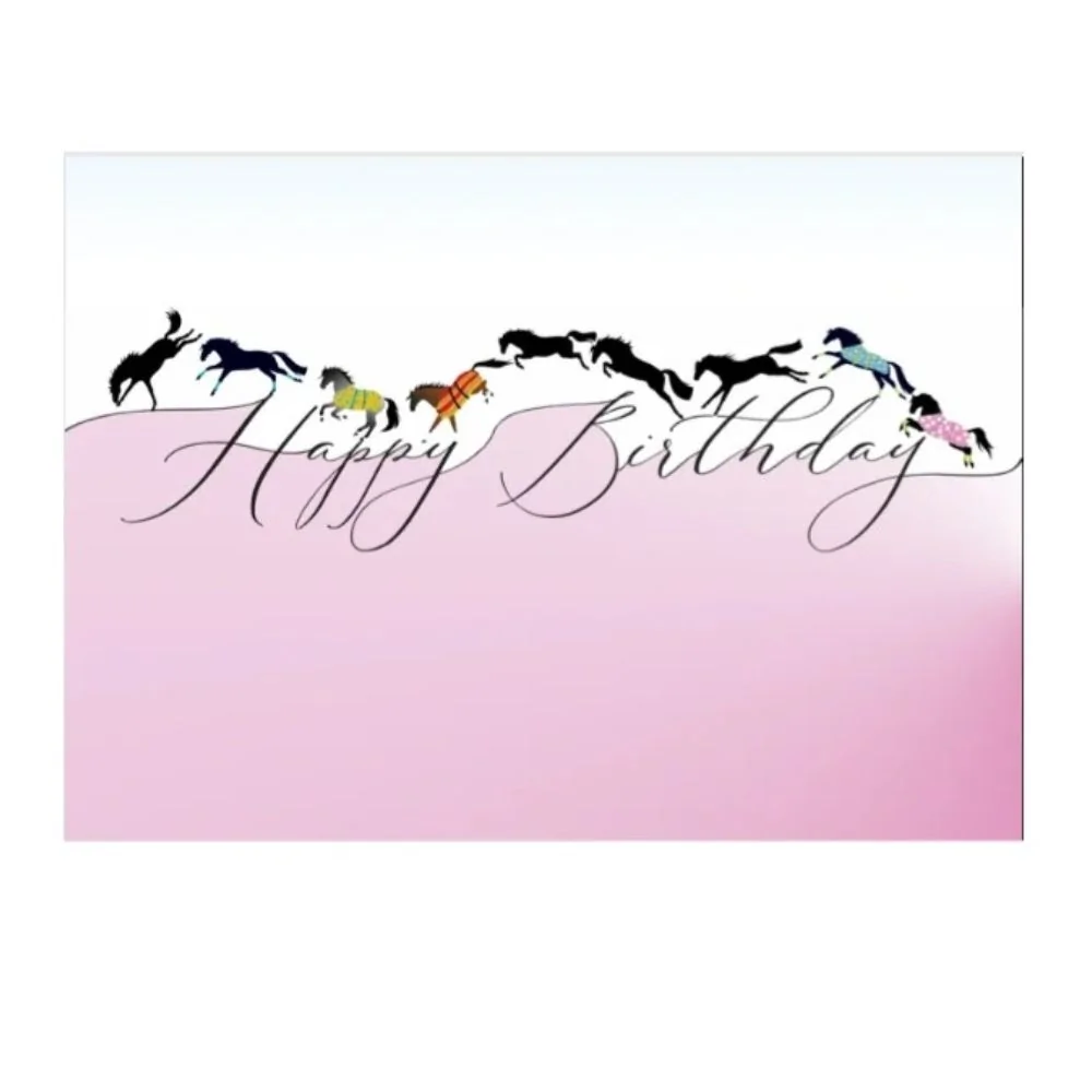 Birthday Card: Galloping Horses