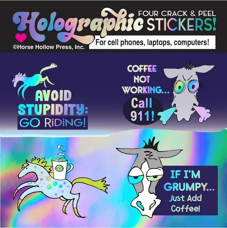 Holographic Sticker Sheet: Coffee Themed