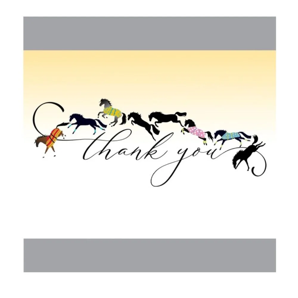 Thank You Card: Galloping Horses