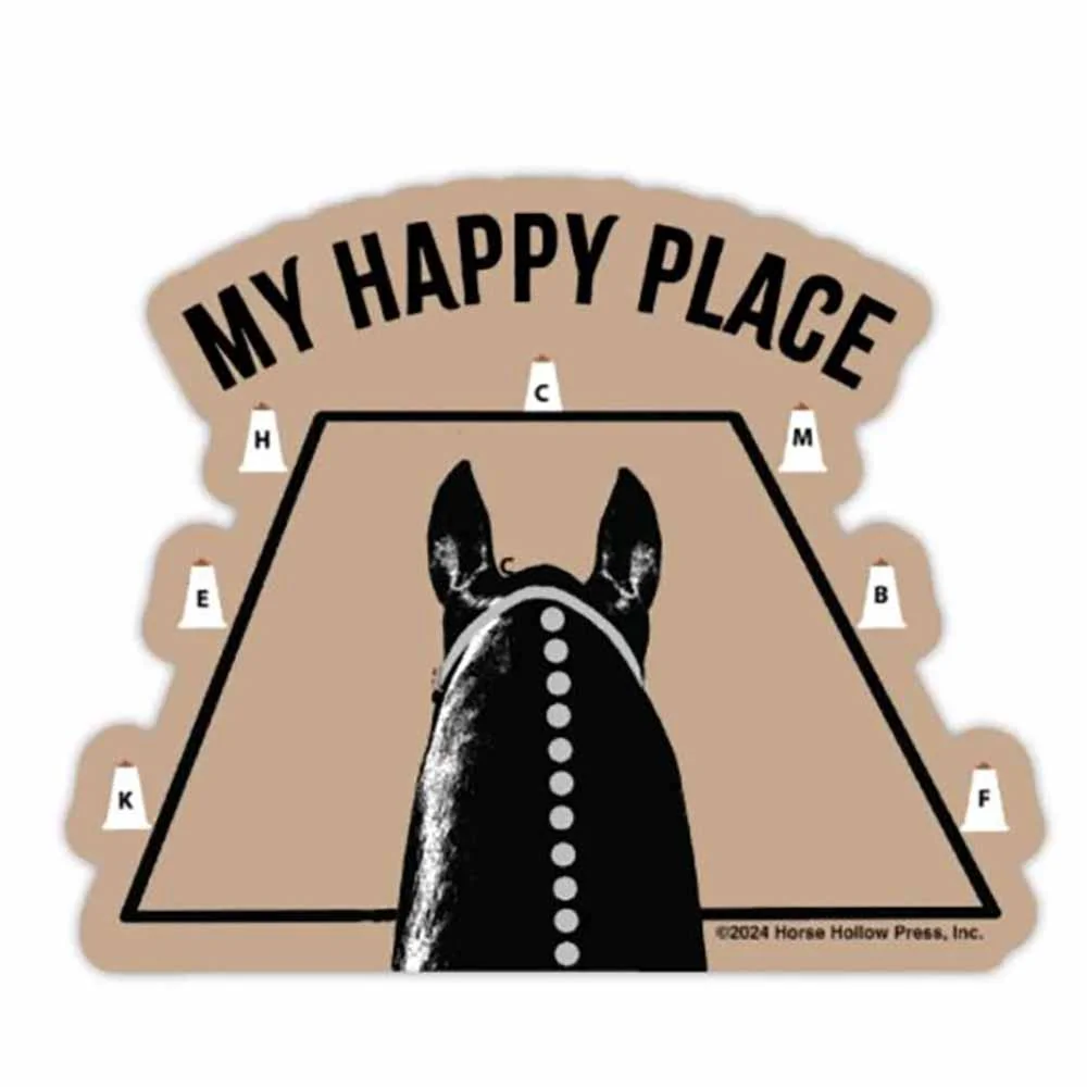 3-inch Sticker: My Happy Place Dressage