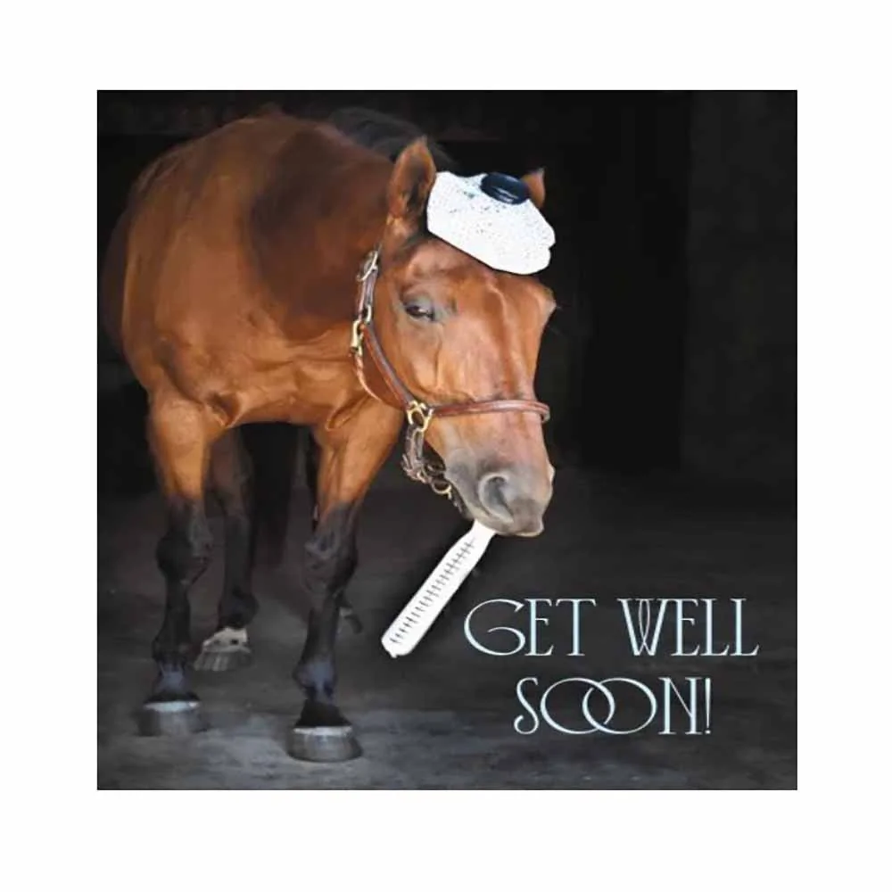 Get Well Card: Horse with Thermometer