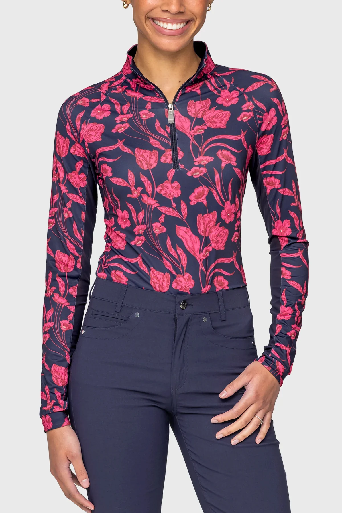 Kastel Long Sleeve Print 1/4 zip