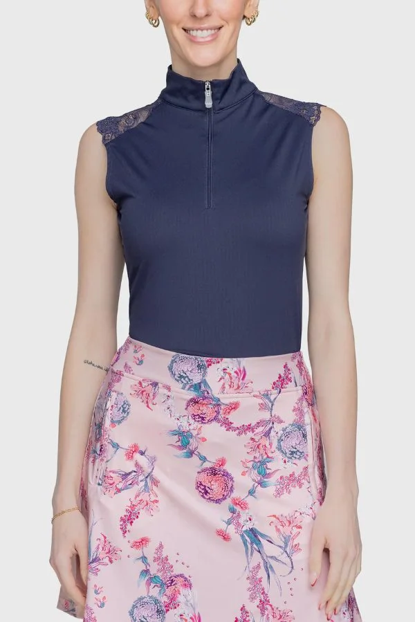 Kastel Lace Shoulder Tank Solid