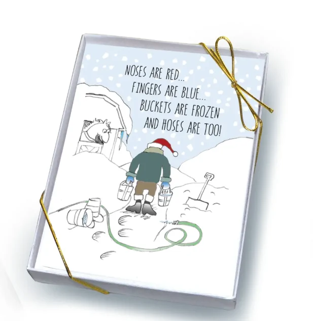 Christmas Card Box of 8: Frozen Noses and Fingers