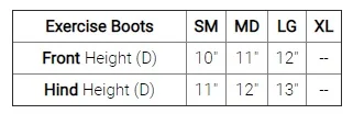 BackOnTrackExerciseBootsSizeChart
