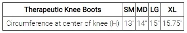 BackOnTrackKneeBootsSizeChart