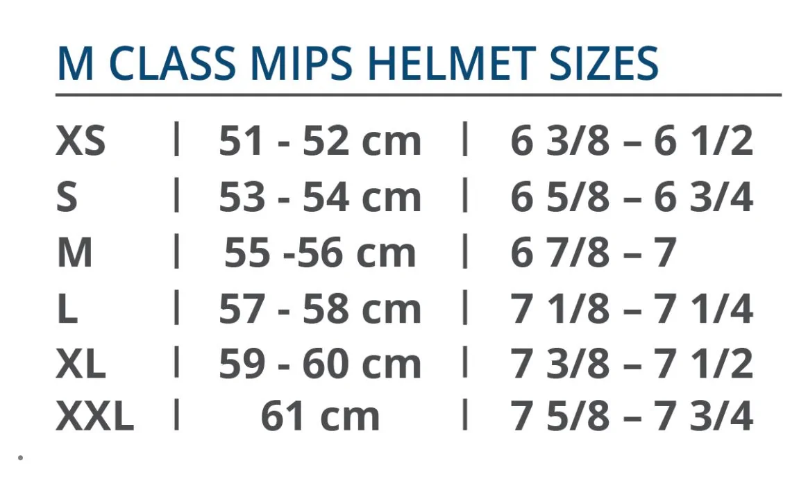 M_class_Size_Chart
