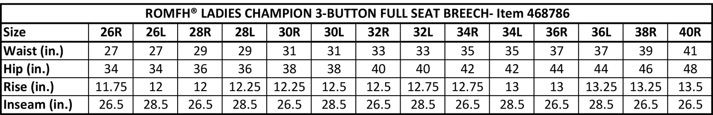 champion_full_seat_breech_size_chart