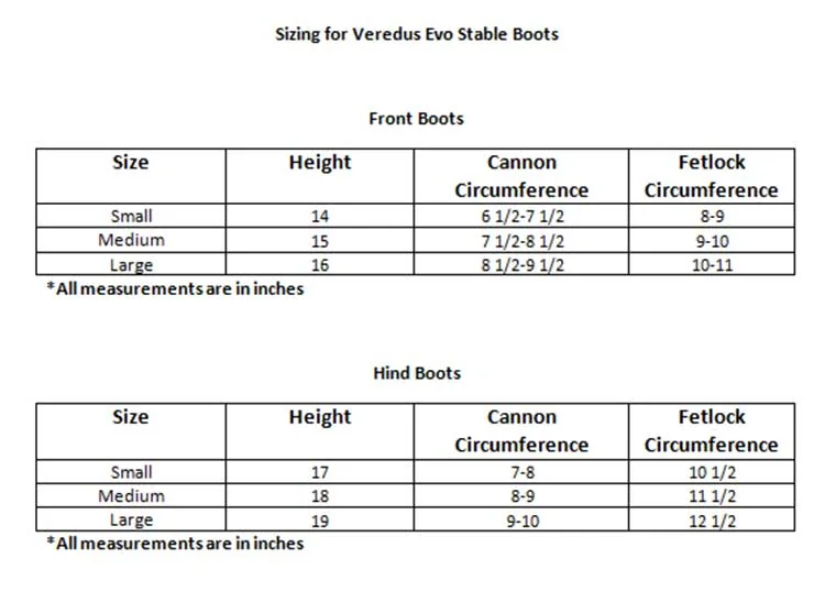 VeredusEvoStableBootSizing