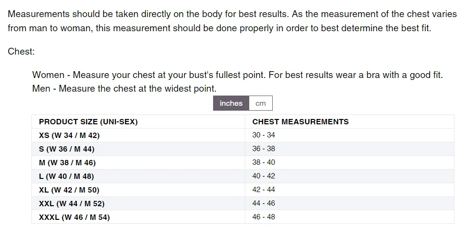BOT-tshirt-size-chart-unisex