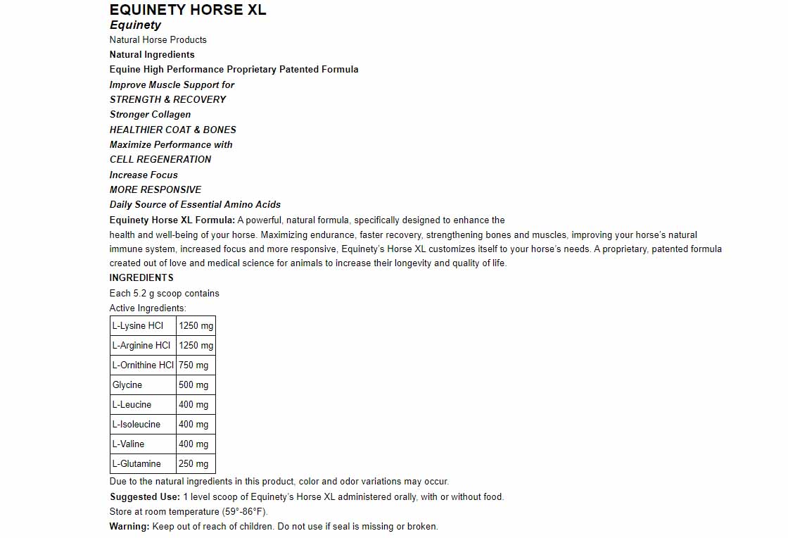 equinety-horse-XL-supplement-label